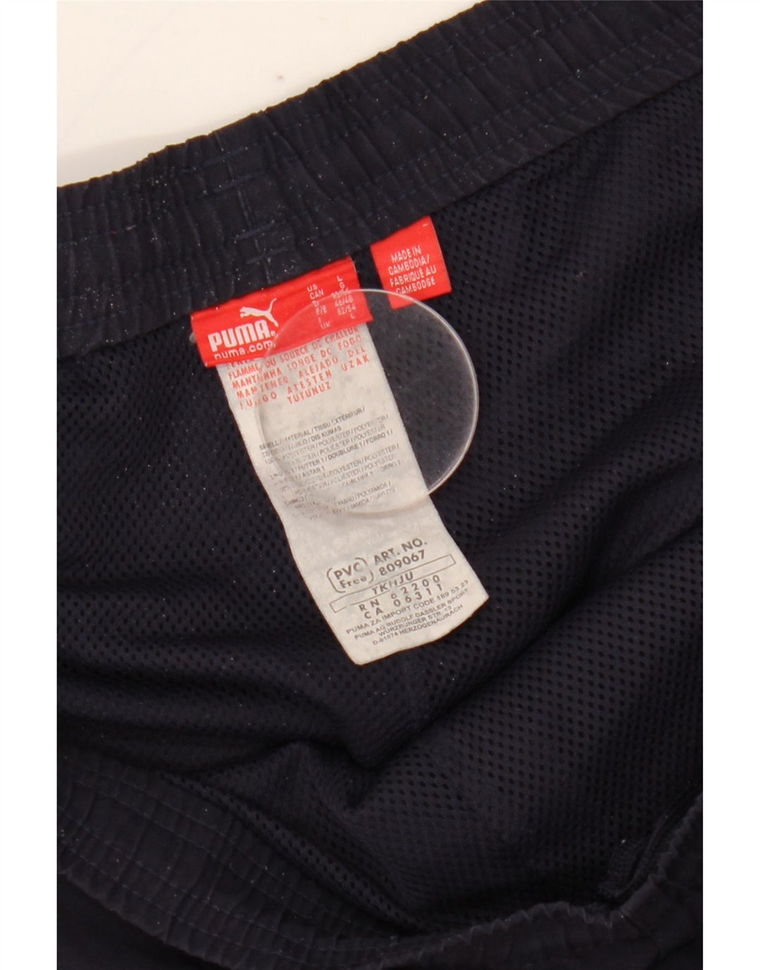 Puma Herren-Trainingshose mit Grafik, groß, marineblau, Polyester