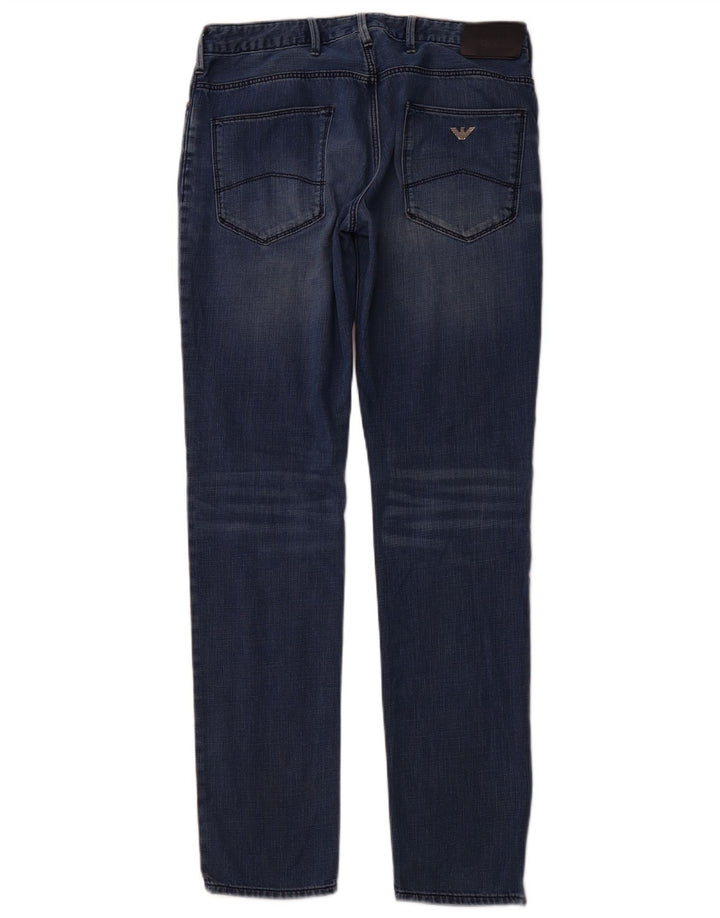 ARMANI Damen Slim Jeans W31 L34 Blaue Baumwolle