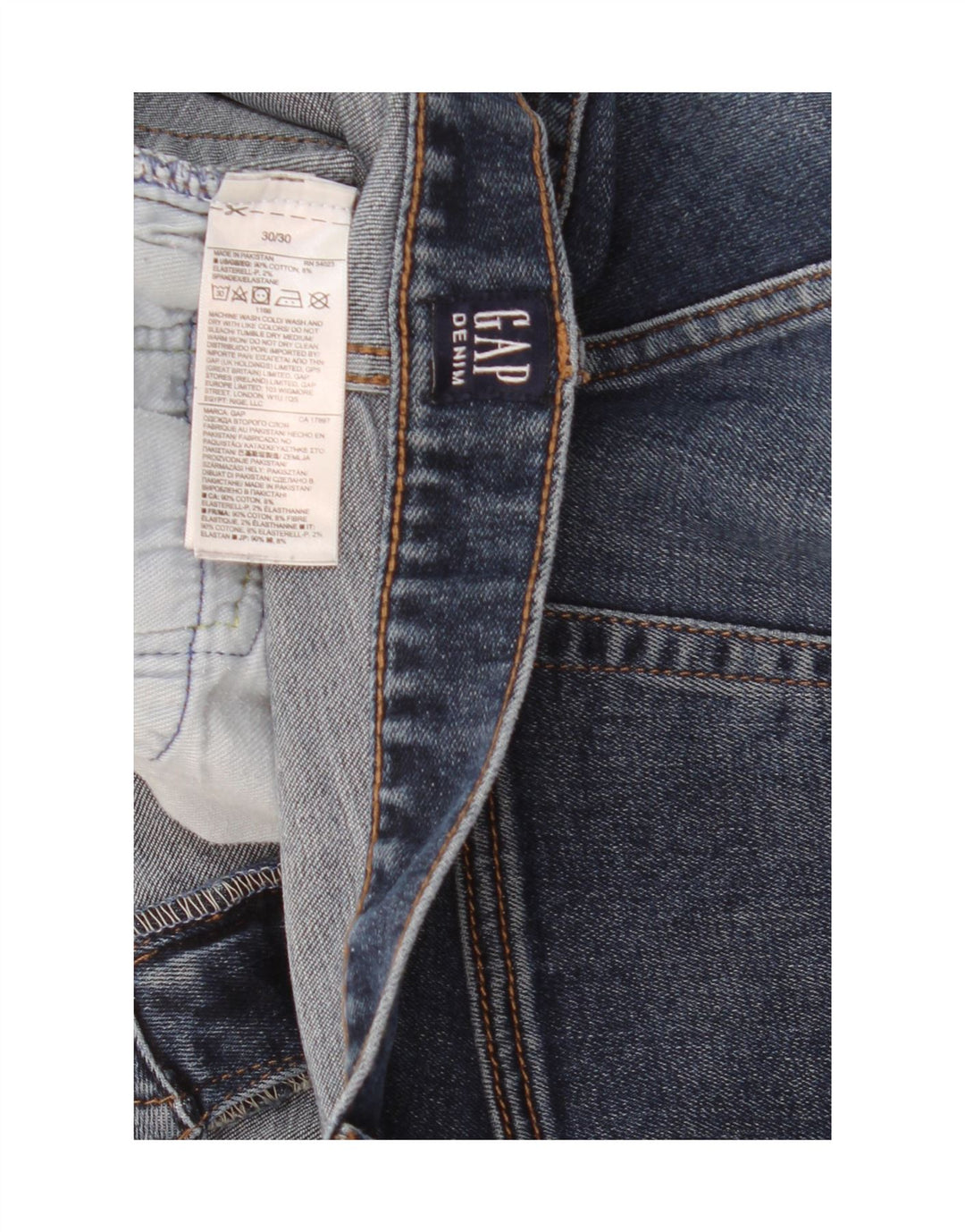 Gap Herren Slim Jeans W30 L30 Marineblau Baumwolle
