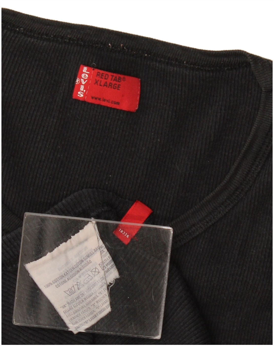 Levi's Damen Weste Top UK 18 XL Schwarz Baumwolle