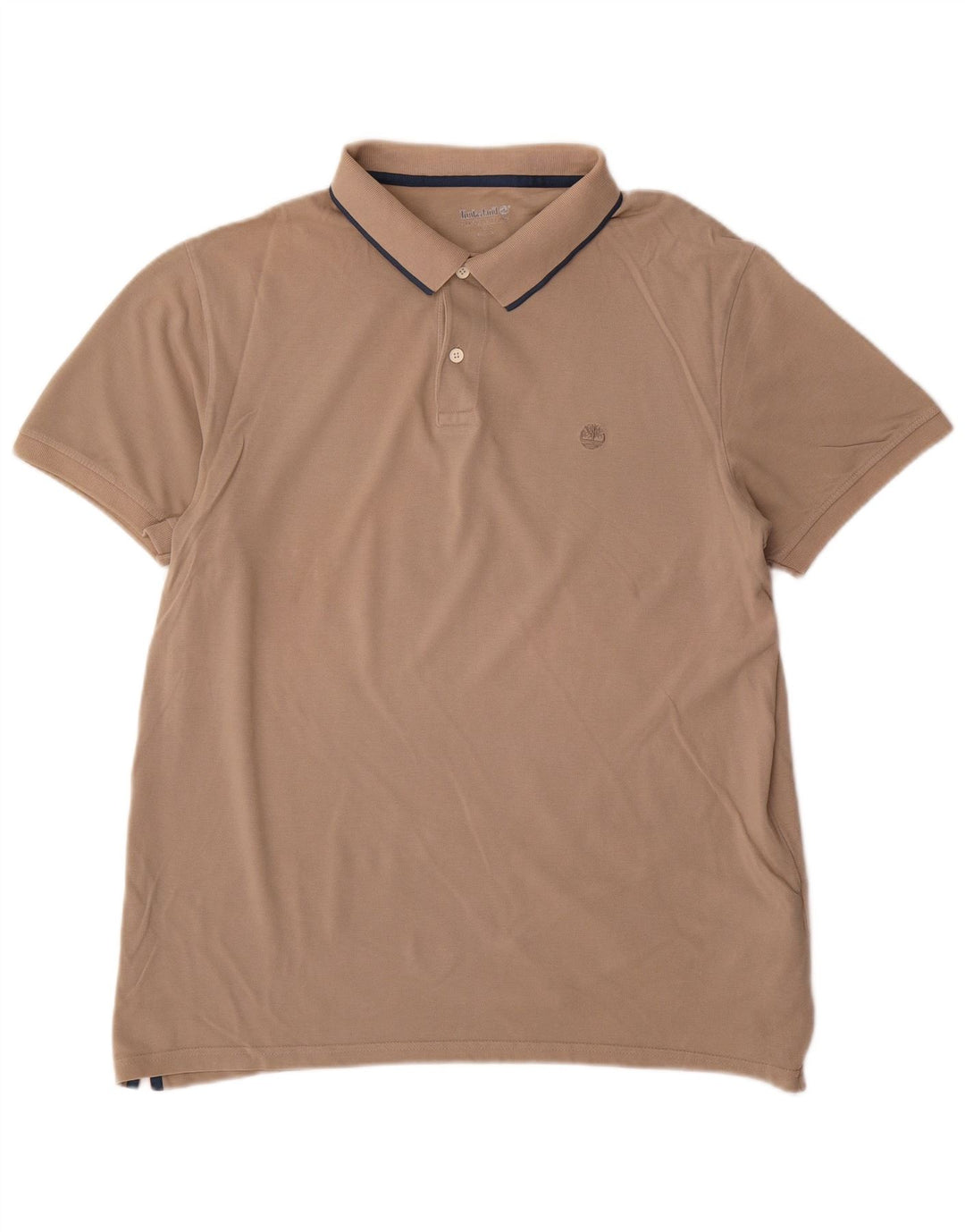 Timberland Herren Poloshirt XL Beige Baumwolle