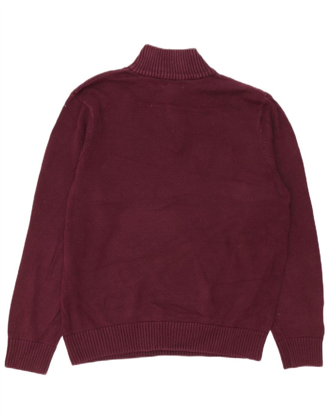 DOCKERS Herren-Pullover mit Reißverschluss am Hals, Größe L, Burgunderrot
