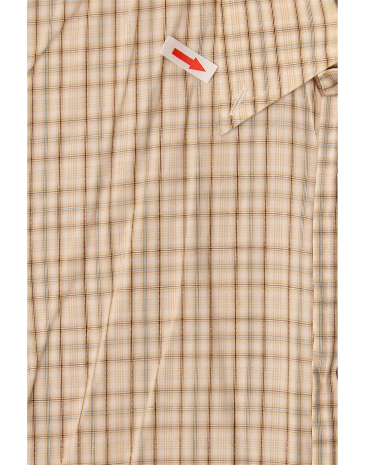 Trussardi Herren-Hemd, mittelbeige, kariert, Baumwolle