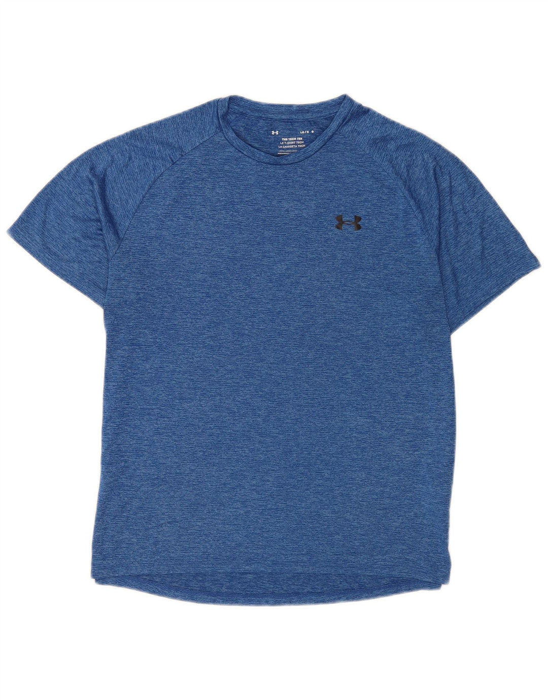 Under Armour Herren-T-Shirt-Oberteil, großes, blau meliertes Polyester