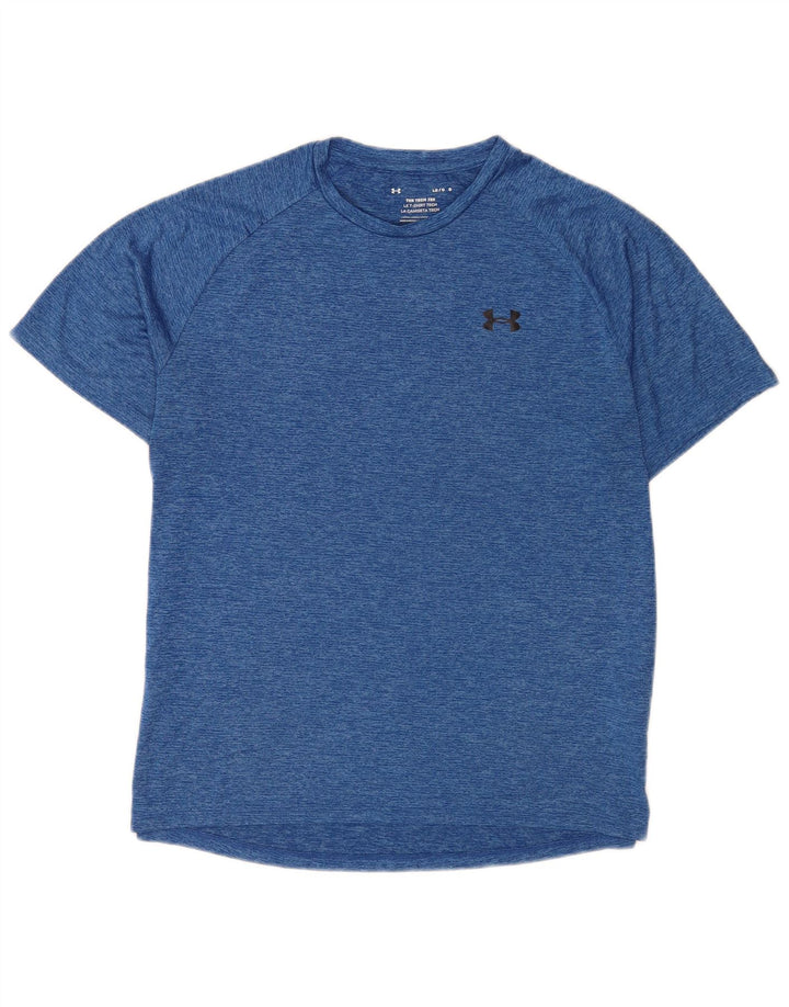 Under Armour Herren-T-Shirt-Oberteil, großes, blau meliertes Polyester