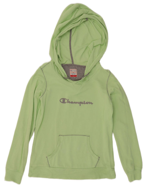Champion Damen Heritage Fit Graphic Hoodie Pullover UK 10 Small Grün