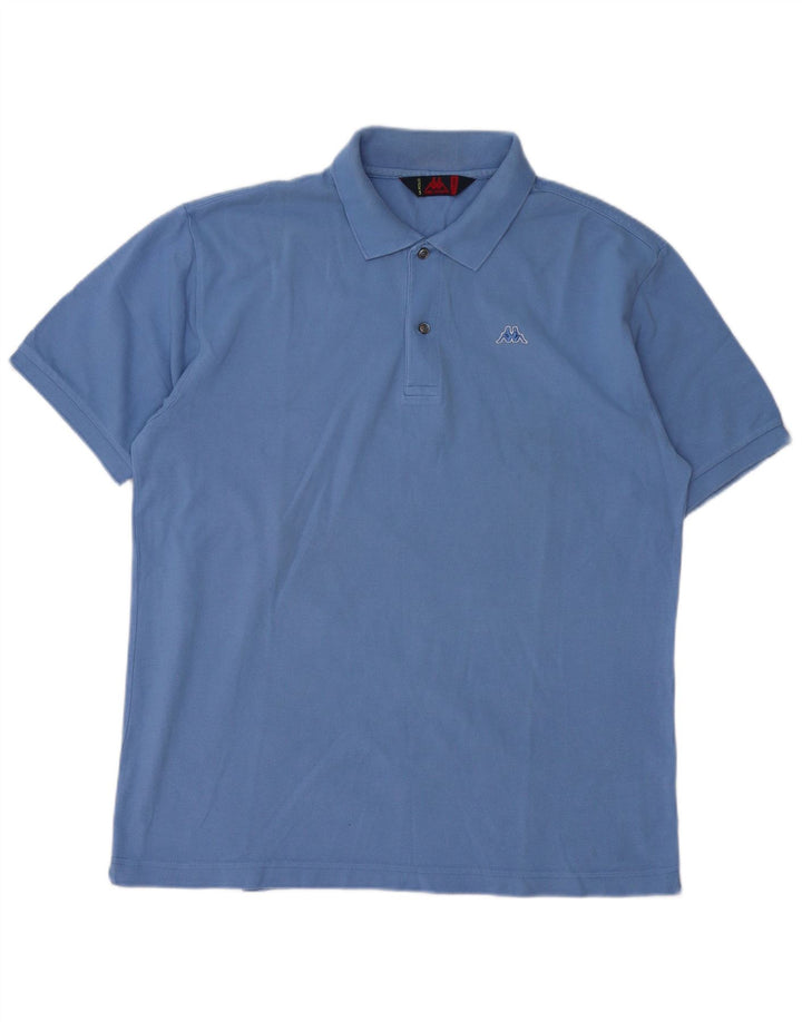 Kappa Herren Poloshirt XL Blau Baumwolle