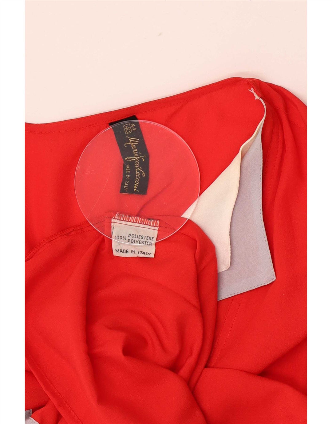 Mario Pucci Cecconi Damen Blusenoberteil IT 44 Mittelroter Farbblock