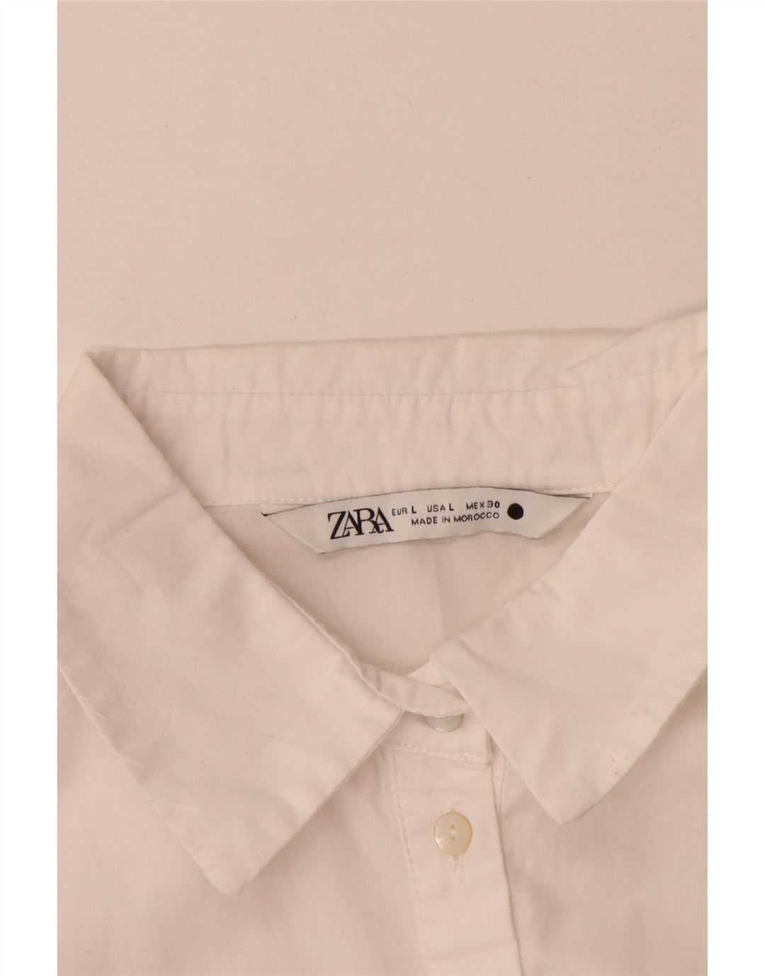 Zara Damen-Kleid mit 3/4-Ärmeln, A-Linie, Gr. 14, Größe L, Weiß, Polyester