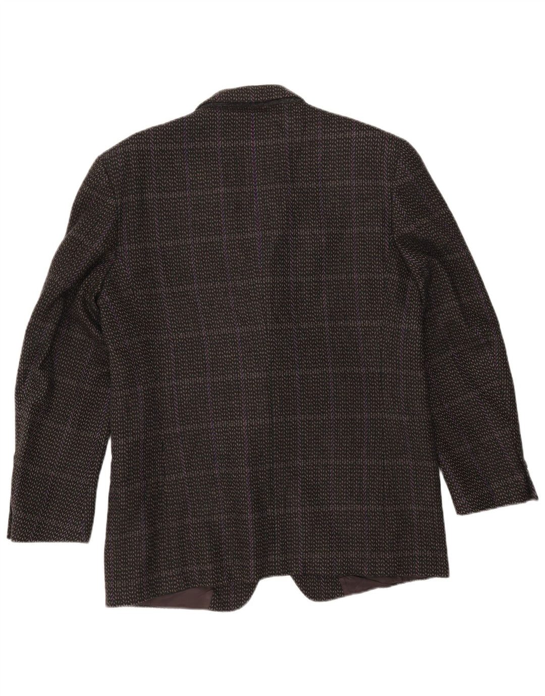 Cerruti 1881 Herren-Blazer mit 2 Knöpfen, IT 54 2XL, grau karierte Lammwolle