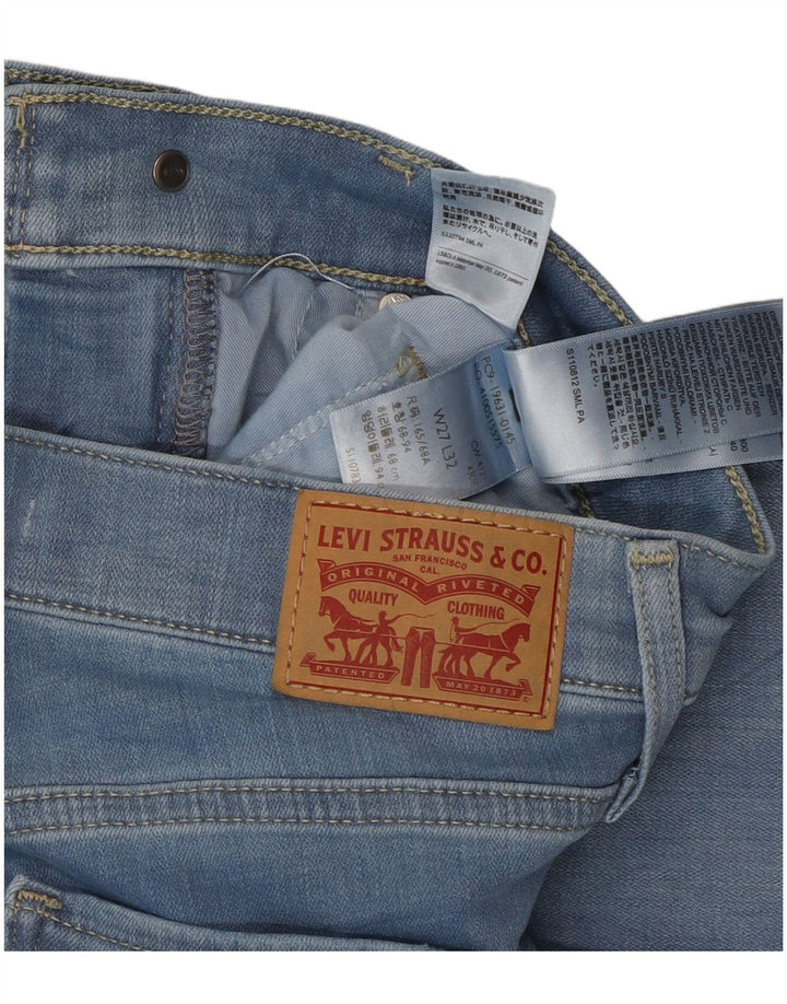 Levi's Damen 314 Shaping Straight Jeans W27 L32 Blaue Baumwolle