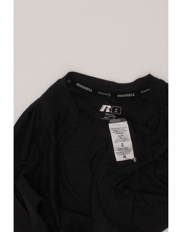Russell Athletic Boys Dri-Power Top Langarm 7–8 Jahre Medium Schwarz