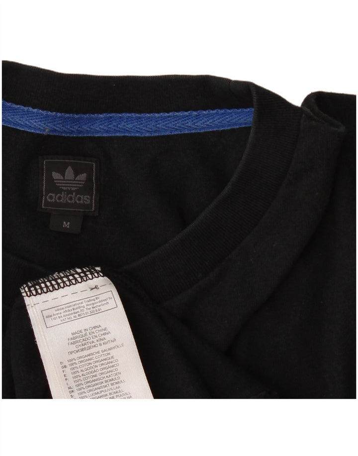 Adidas Herren Grafik T-Shirt Top Medium Schwarz Baumwolle