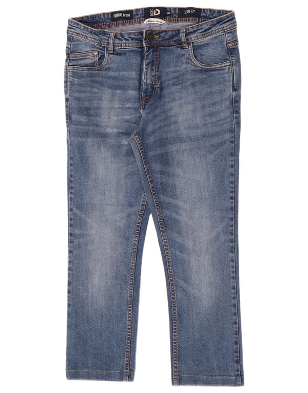 Dack's Damen Crop Slim Jeans IT 46 Large W30 L24 Blaue Baumwolle
