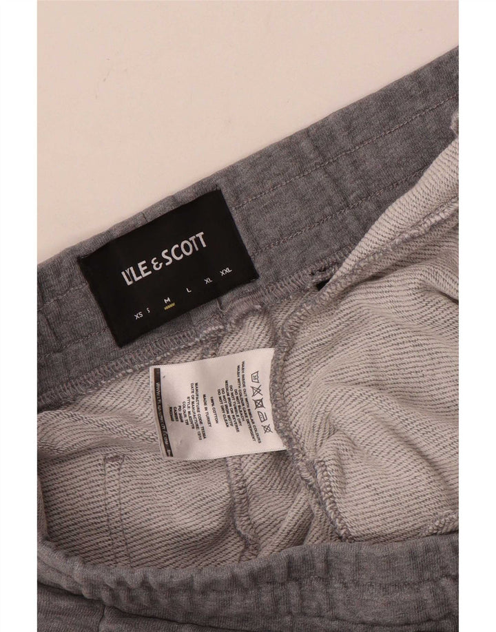 Lyle & Scott Herren-Trainingshose, Jogginghose, mittelgrau gefleckte Baumwolle