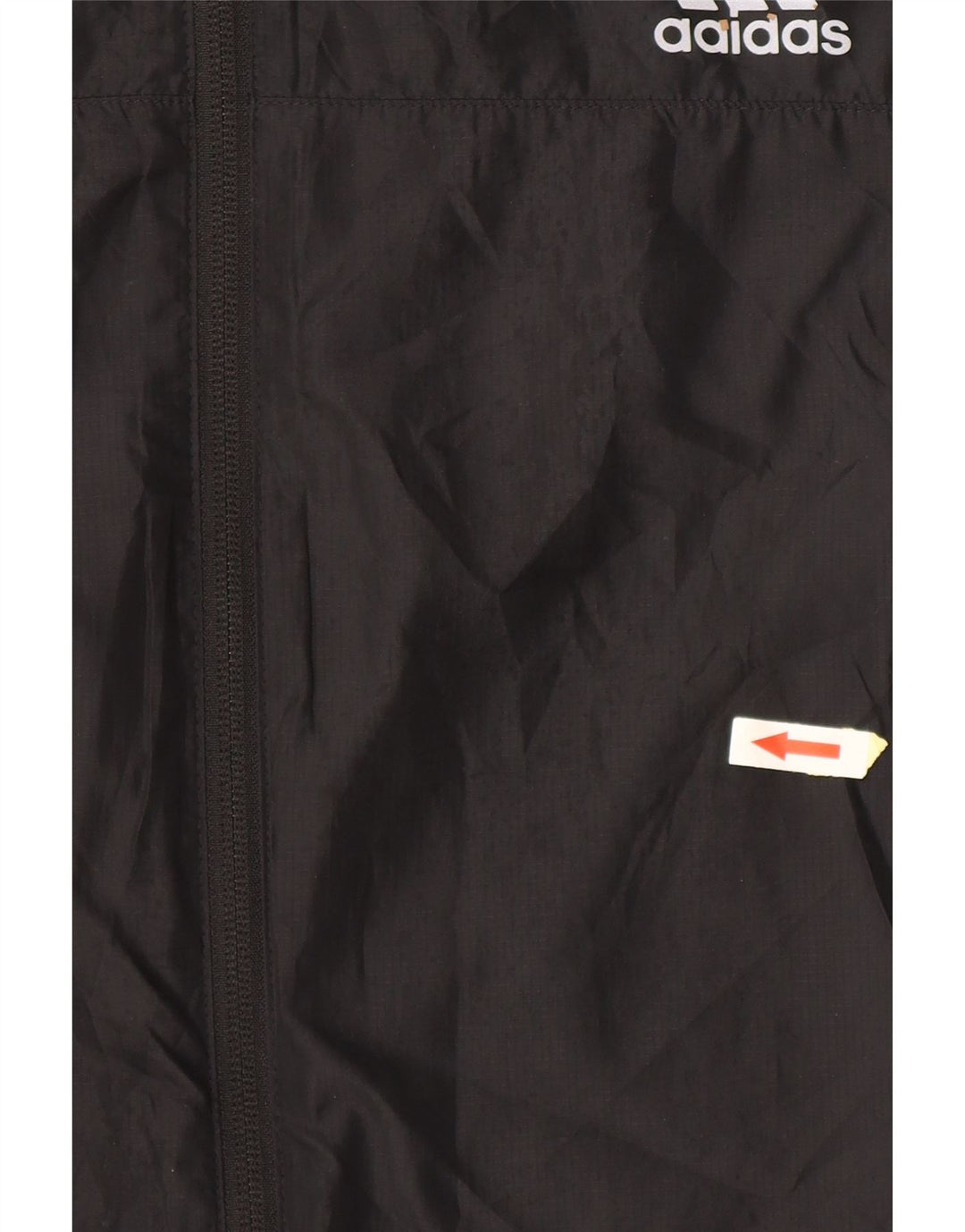 ADIDAS Herren-Trainingsanzug-Top-Jacke, großes schwarzes Polyester