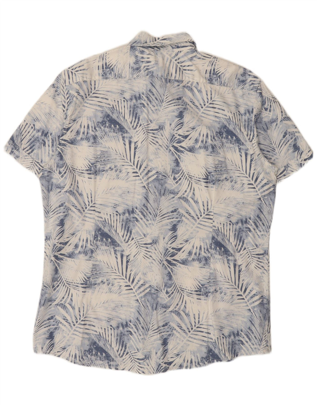Celio Herren-Kurzarmhemd 2XL, blau geblümt, Baumwolle