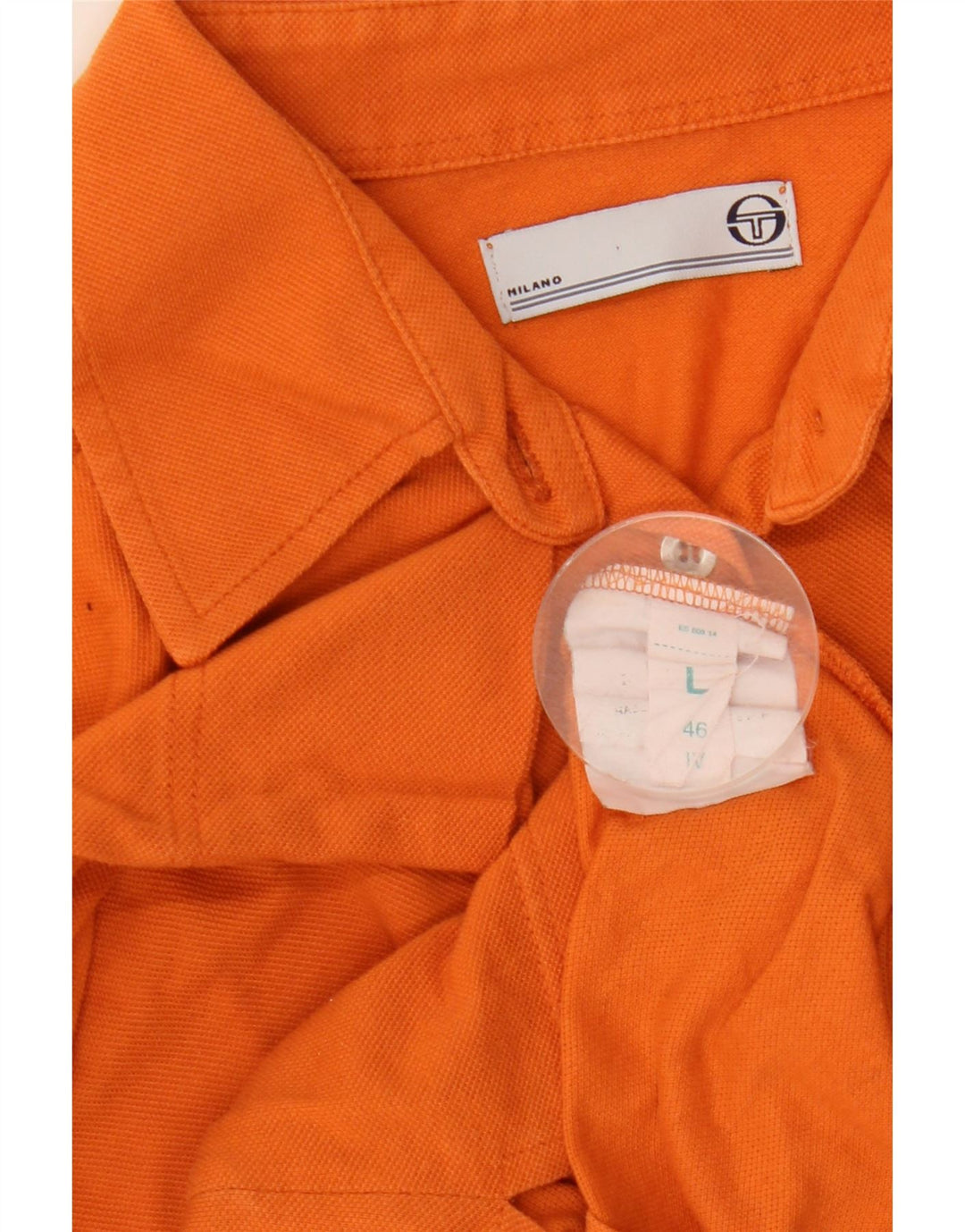 Sergio Tacchini Damen 3/4-Ärmel-Hemd IT 46 Large Orange