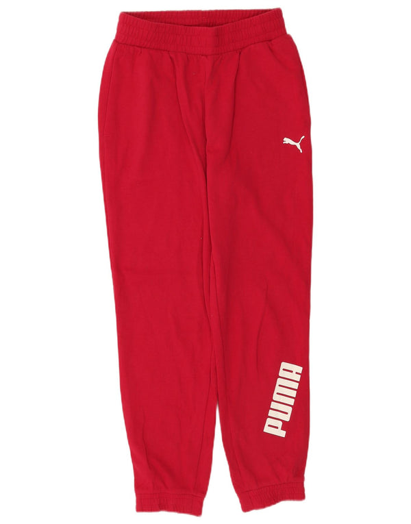 PUMA Damen Graphic Trainingshose Jogger UK 4 XS Rosa Baumwolle