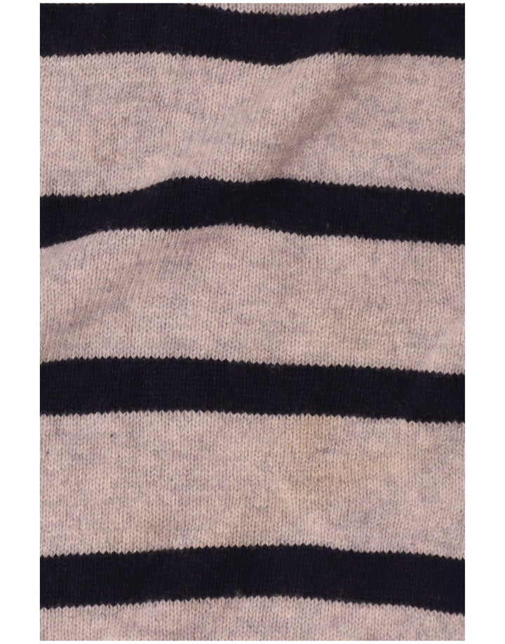 Marks & Spencer Damen-Pullover mit Rundhalsausschnitt, Gr. 40, Größe L, grau gestreift