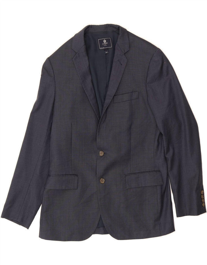 J. CREW Mens 2 Button Blazer Jacket UK 40 Medium Navy Blue Wool Vintage J. Crew and Second-Hand J. Crew from Messina Hembry 