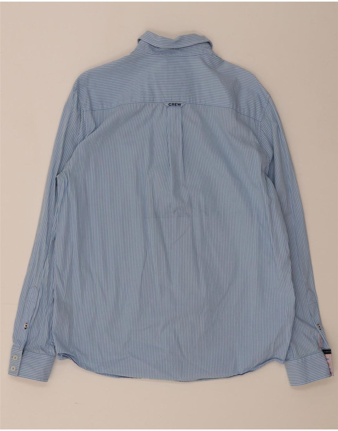 Crew Clothing Herren-Hemd mit klassischer Passform, mittelblau, gestreift, Baumwolle
