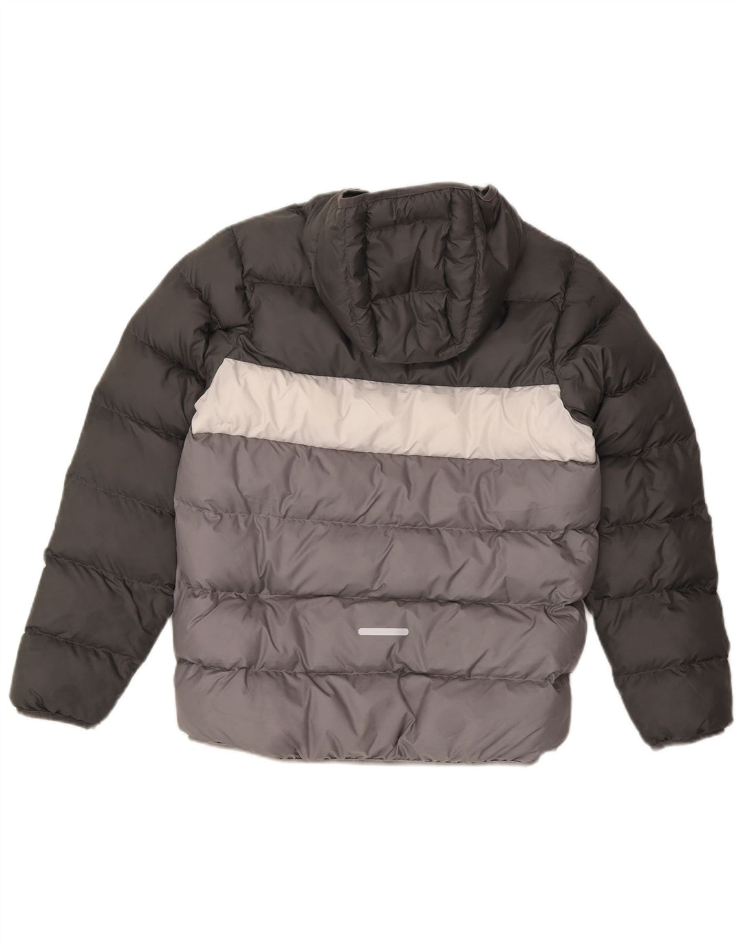 Adidas Wattierte Jacke mit Kapuze für Jungen, 13–14 Jahre, graues Colourblock-Polyester