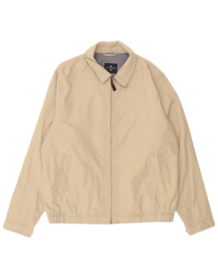 Marks & Spencer Herren Bomberjacke UK 40 Large Beige Polyester