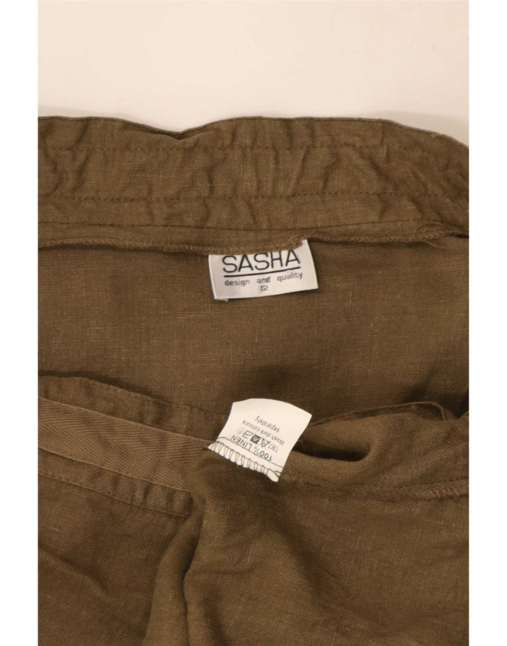 Sasha Damen Cargorock UK 12 Medium W29 Khaki Leinen