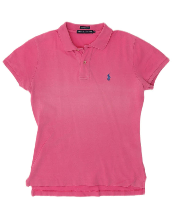 Polo Ralph Lauren Damen Skinny Poloshirt UK 12 Mittelrosa