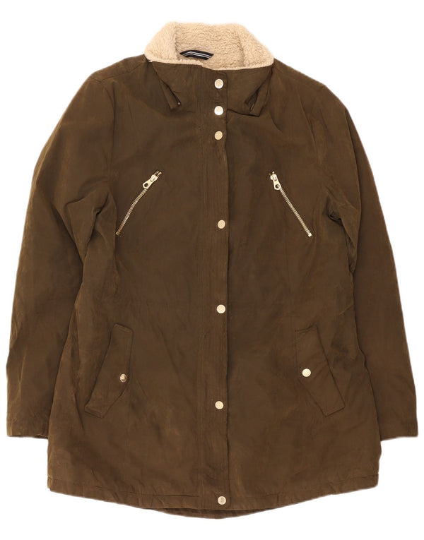 Nautica Damen Sherpa Parka Jacke UK 16 Large Khaki Polyester