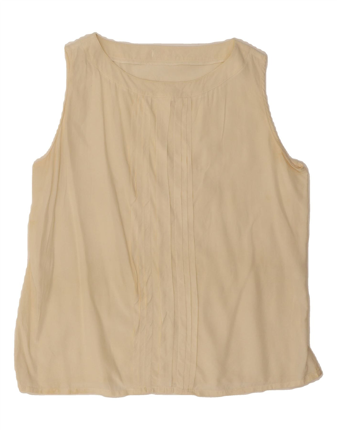 VINTAGE Womens Sleeveless Blouse Top UK 14 Large White Vintage Vintage and Second-Hand Vintage from Messina Hembry 