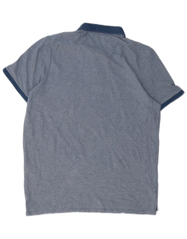 Jack & Jones Herren-Poloshirt XL, blau gepunktete Baumwolle