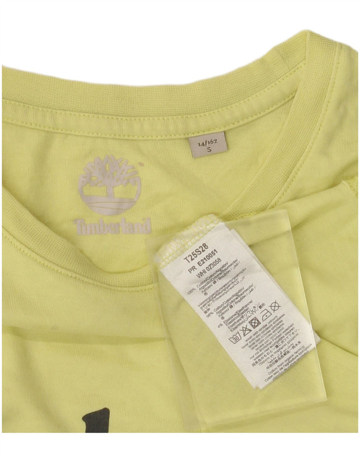 TIMBERLAND Grafik-T-Shirt für Jungen, 13–14 Jahre, Größe S, grüne Baumwolle