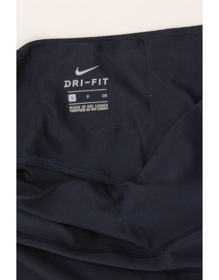 Nike Damen Dri Fit Graphic Leggings UK 8 Small Marineblau