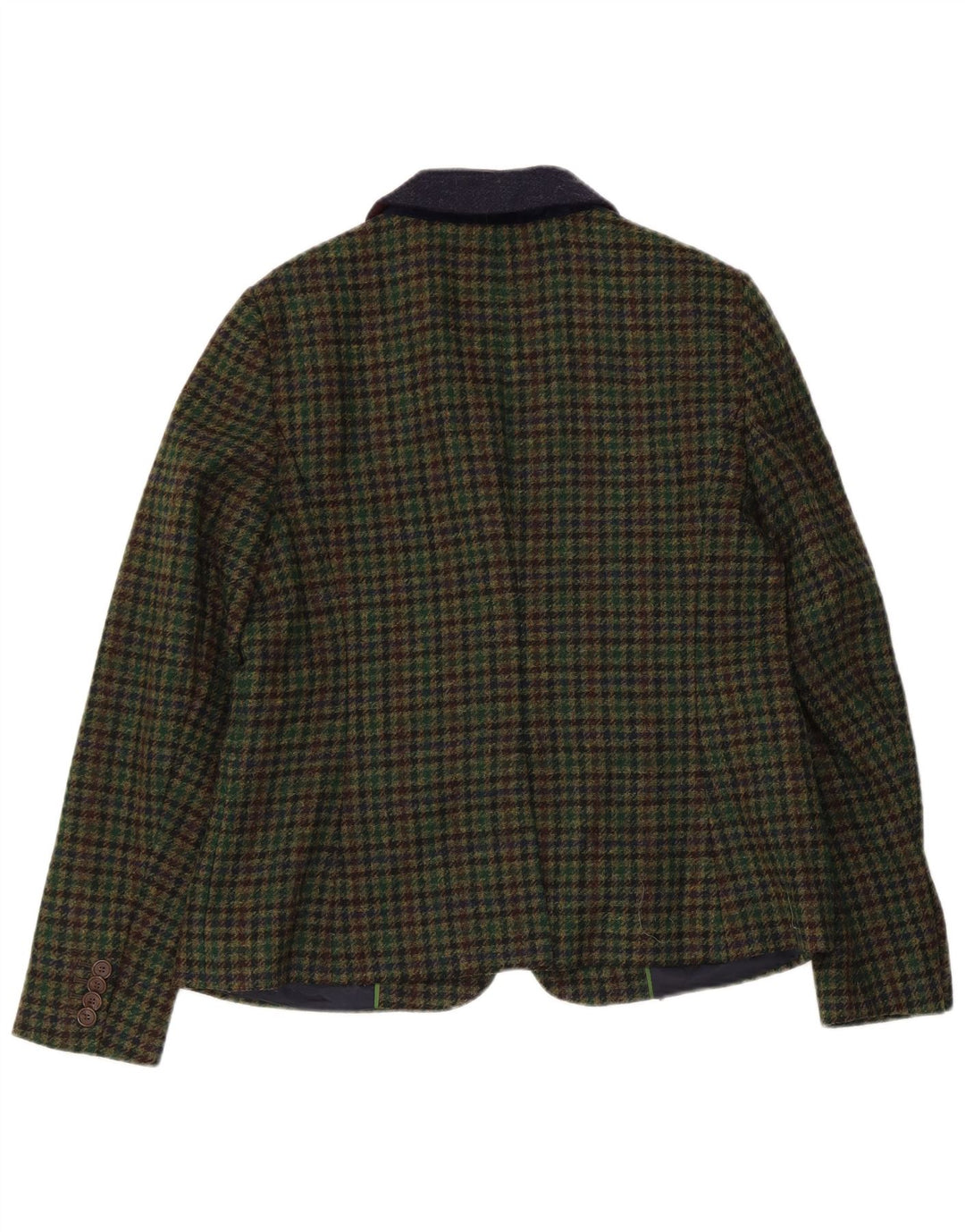 Hobbs Damen-Blazer mit 1 Knopf, Gr. 14, Größe L, grüne Wolle mit Hahnentrittmuster
