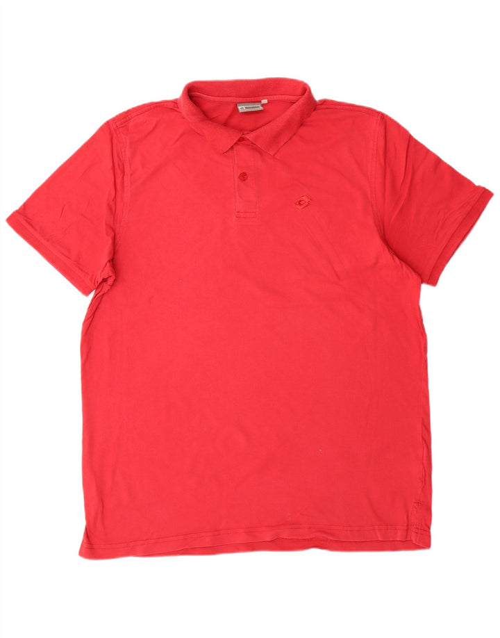 LOTTO Herren-Poloshirt, groß, rote Baumwolle