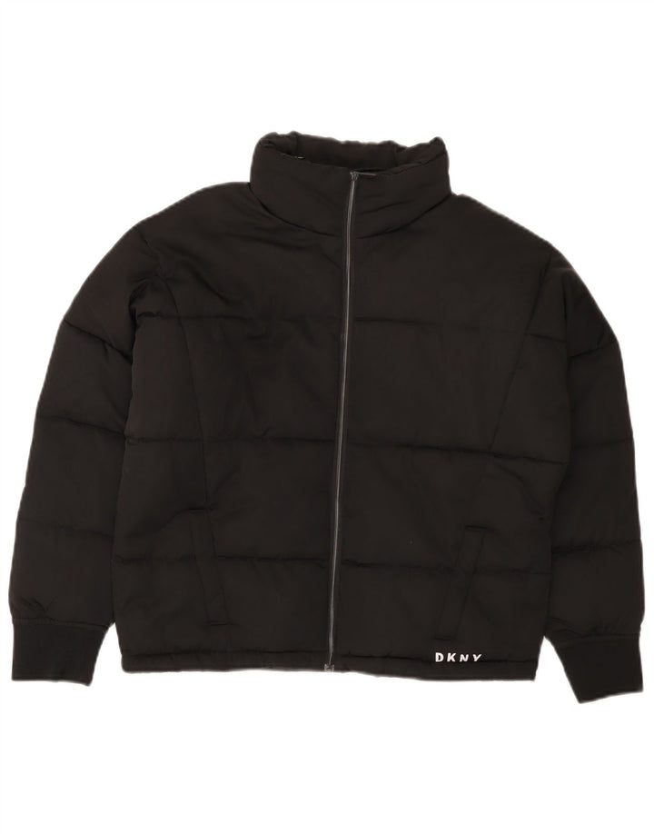 DKNY Wattierte Jacke für Mädchen, 11–12 Jahre, XS, Schwarz, Polyester