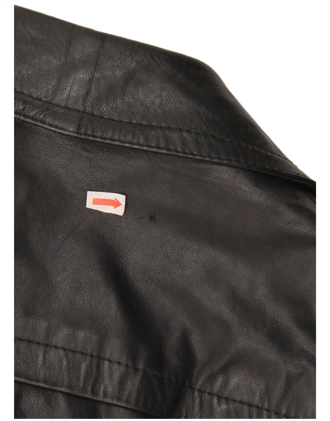 VINTAGE Herren Ledermantel IT 48 Mittelschwarzes Leder