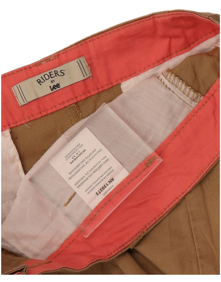 Lee Damen Bootcut-Chinohose US 14 XL W36 L31 Braune Baumwolle