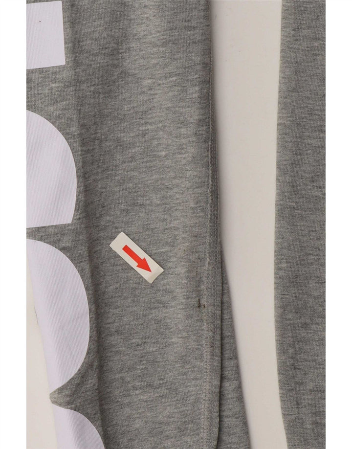 Nike Womens Graphic Leggings UK 10 Small Graue Baumwolle
