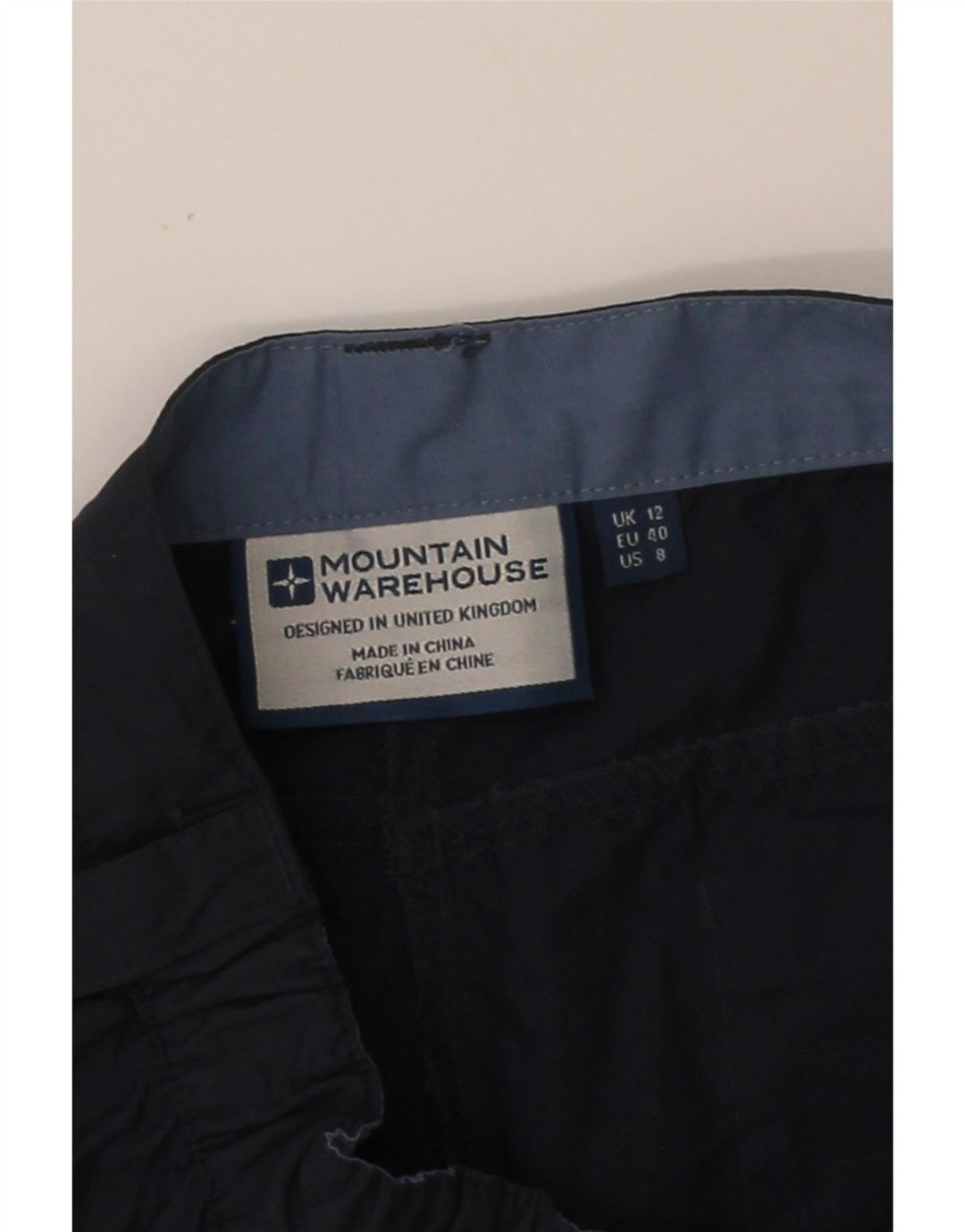 MOUNTAIN WAREHOUSE Womens Cargo Trousers UK 12 Medium W32 L20 Navy Blue Vintage Mountain Warehouse and Second-Hand Mountain Warehouse from Messina Hembry 