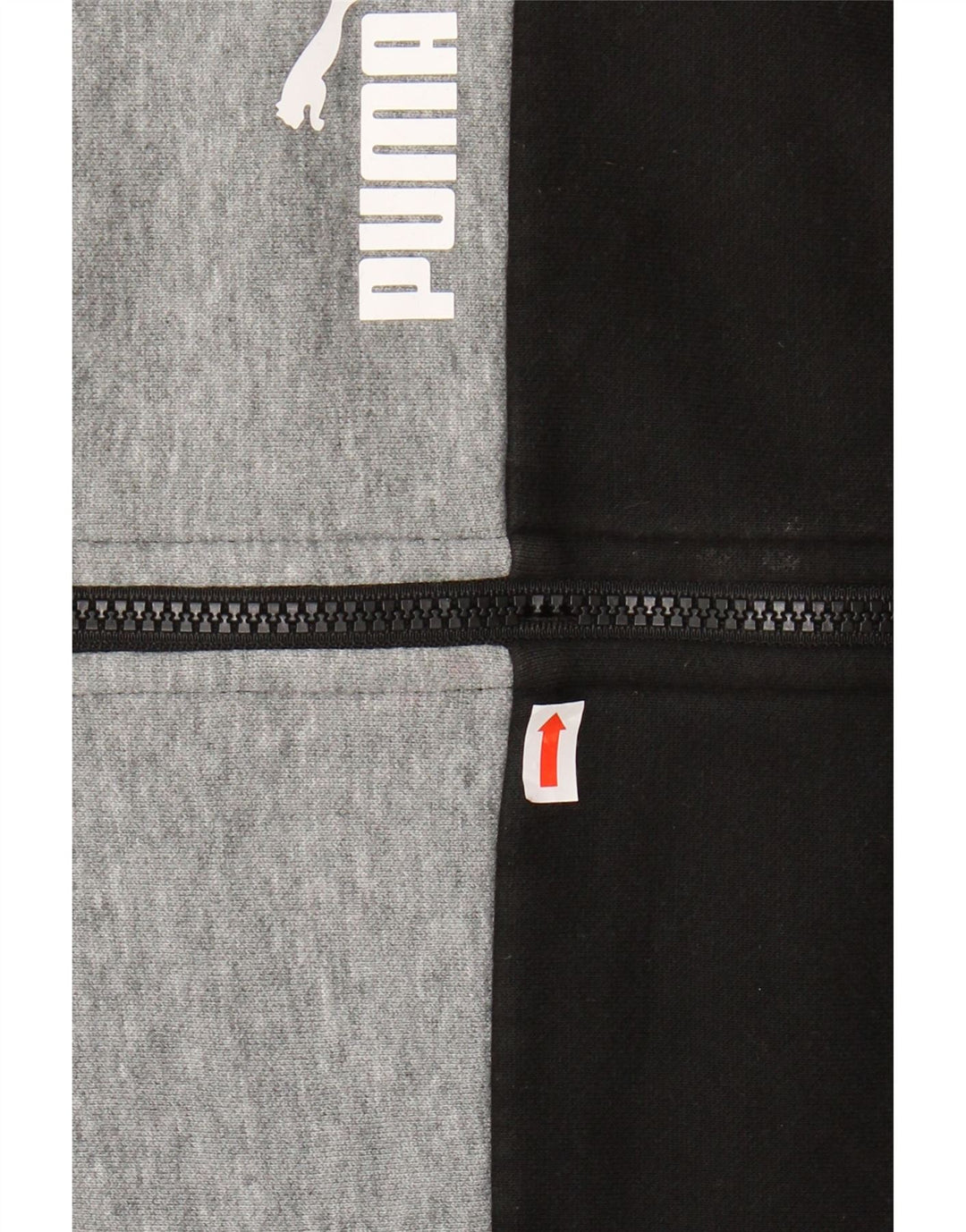 PUMA Jungen-Kapuzenpullover mit Reißverschluss, 13–14 Jahre, Grau, Farbblock