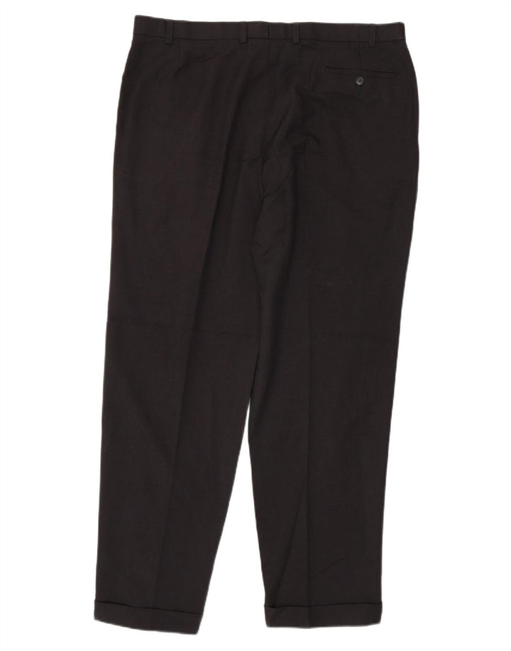 Marks & Spencer Herren-Anzughose mit Pegged-Anzug, W40 L33, marineblaues Polyester