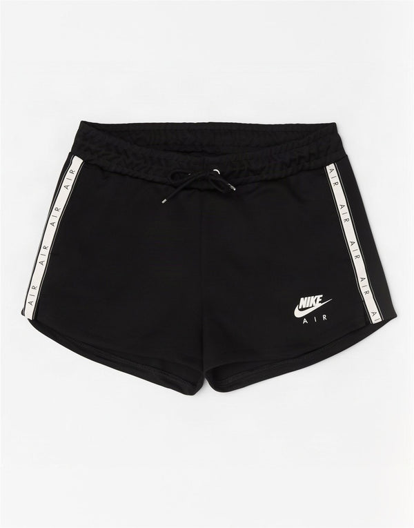 Nike Damen Graphic Sport Shorts UK 12 Mittelschwarzes Colourblock-Polyester