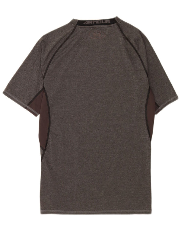 Under Armour Herren Heat Gear T-Shirt Top Large Grau Farbblock