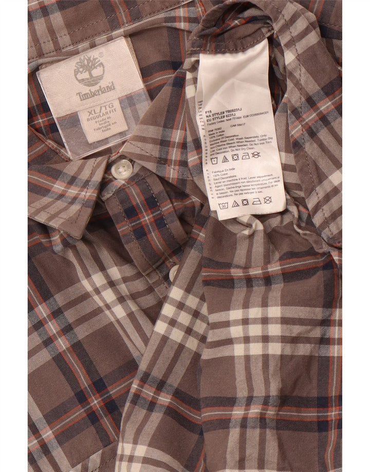 TIMBERLAND Herren-Hemd mit normaler Passform, XL, grau kariert, Baumwolle