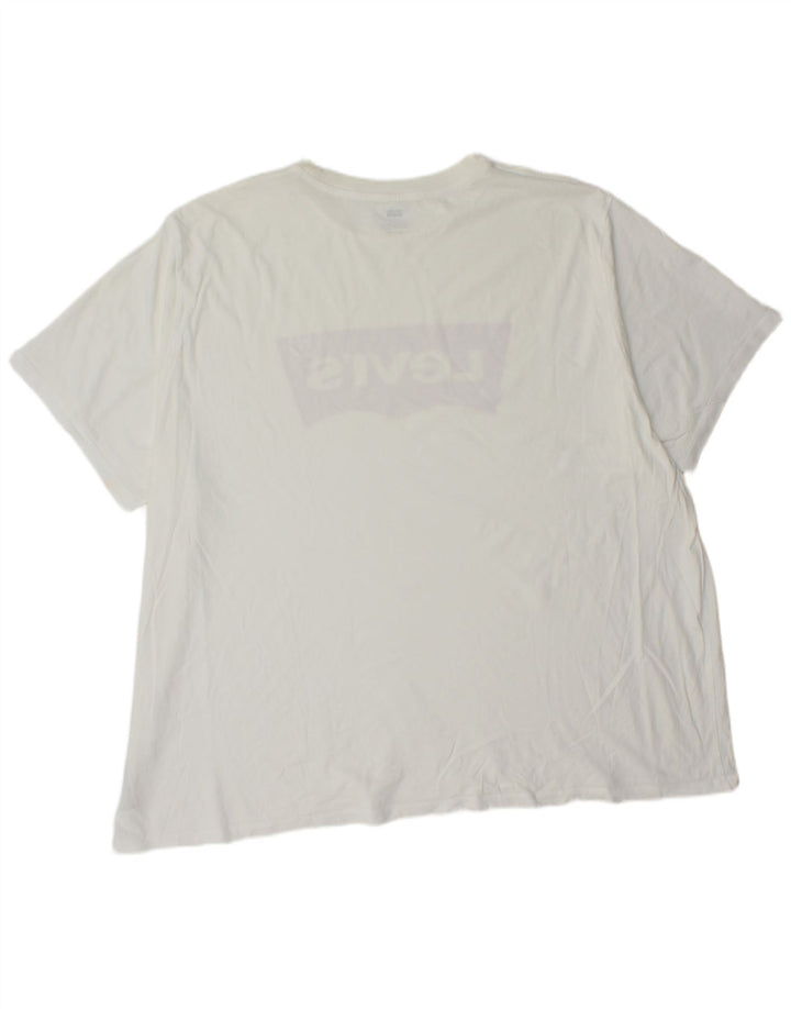 Levi's Herren-T-Shirt mit Grafik, 4XL, weiße Baumwolle