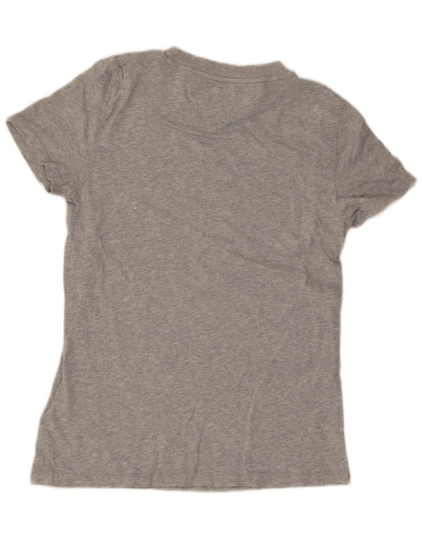 Tommy Hilfiger Damen T-Shirt Top UK 6 XS Grau Baumwolle