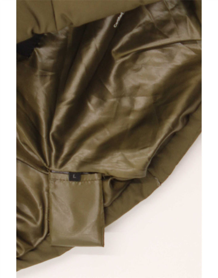 Guess Damen Graphic Wattierte Jacke UK 12 Medium Khaki Polyester